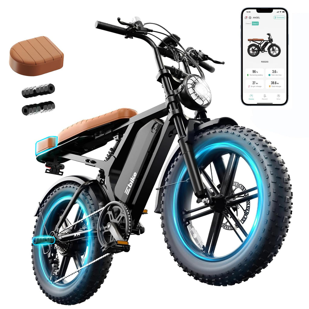 Electric Bike 48V 15 Ah Battery 2000W Peak Motor 28MPH T103