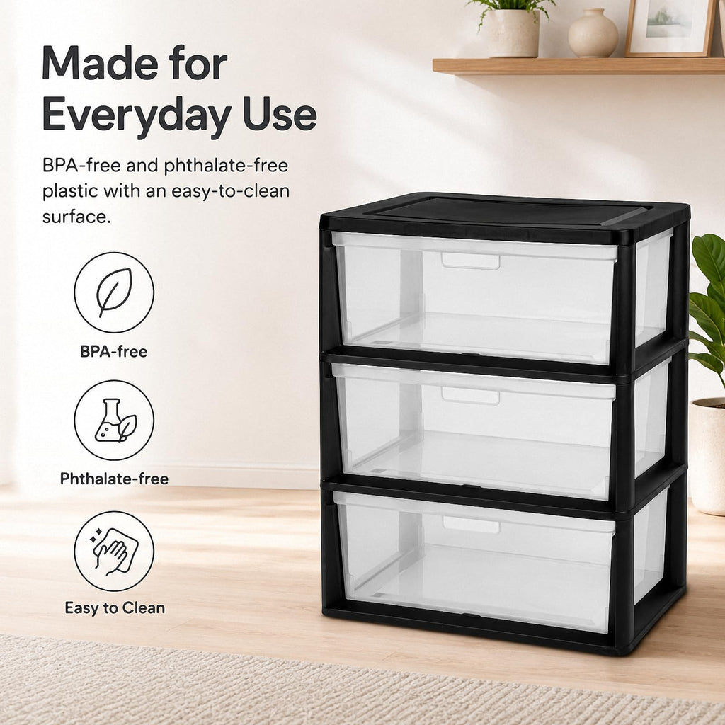 3 Drawer Plastic Storage Cart P969