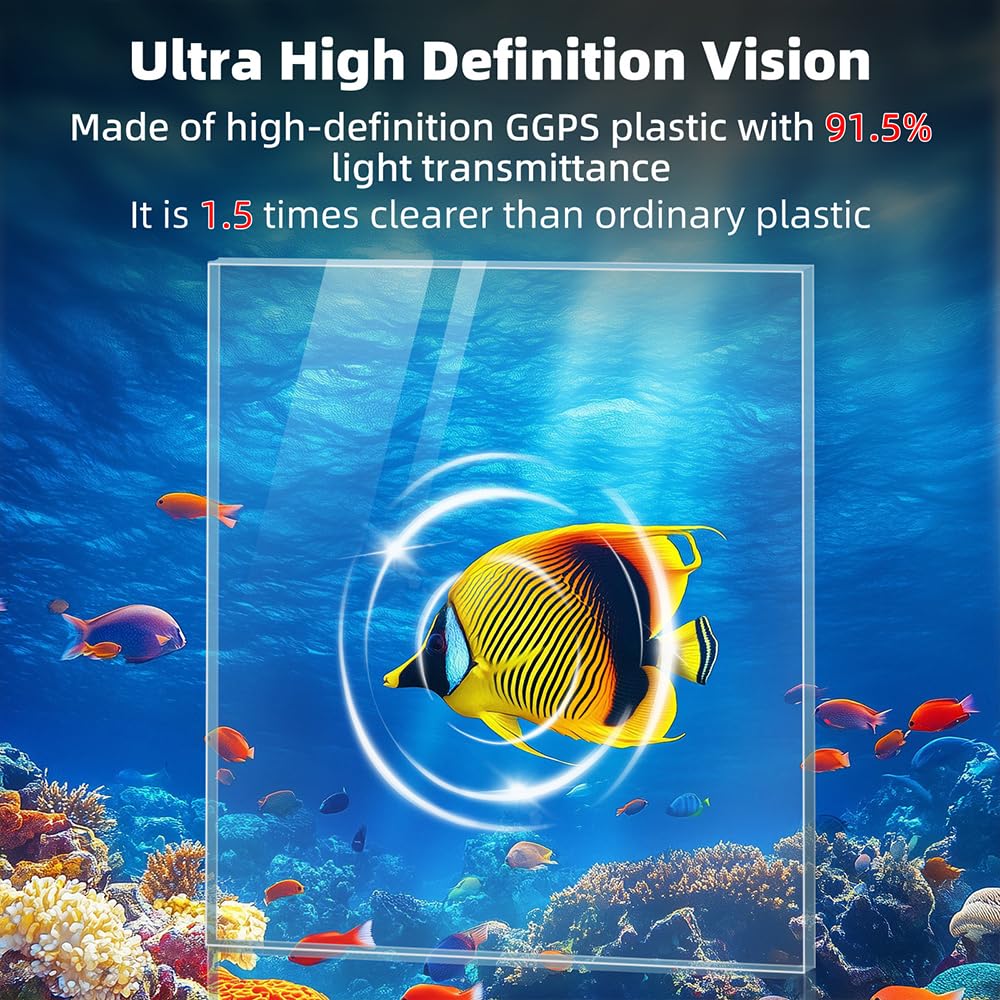 1.6 Gallon Ultra-Clear Aquarium Starter Kit with LED Lighting and Filter U45094