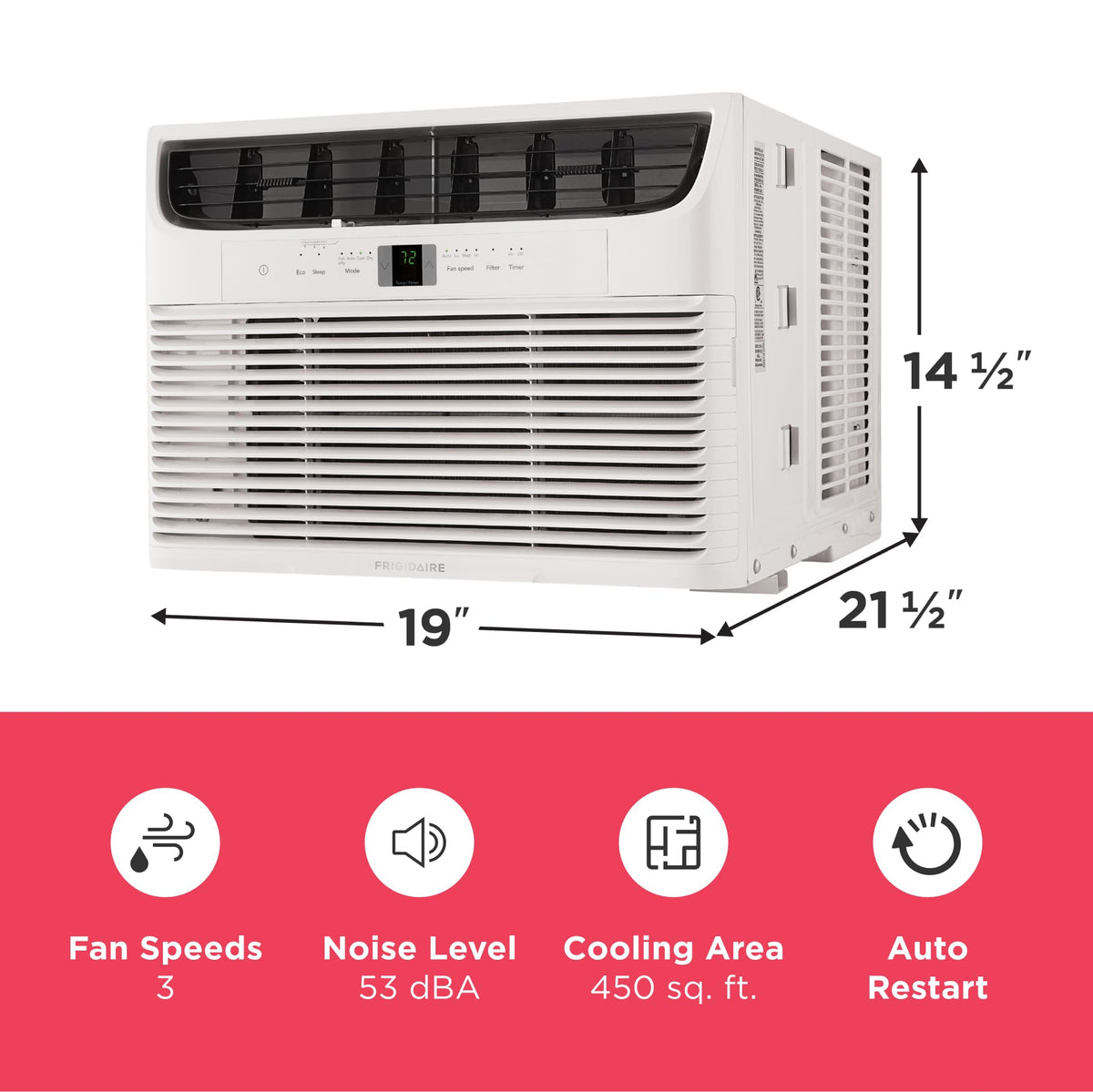 10,000 BTU White Window Air Conditioner W92334