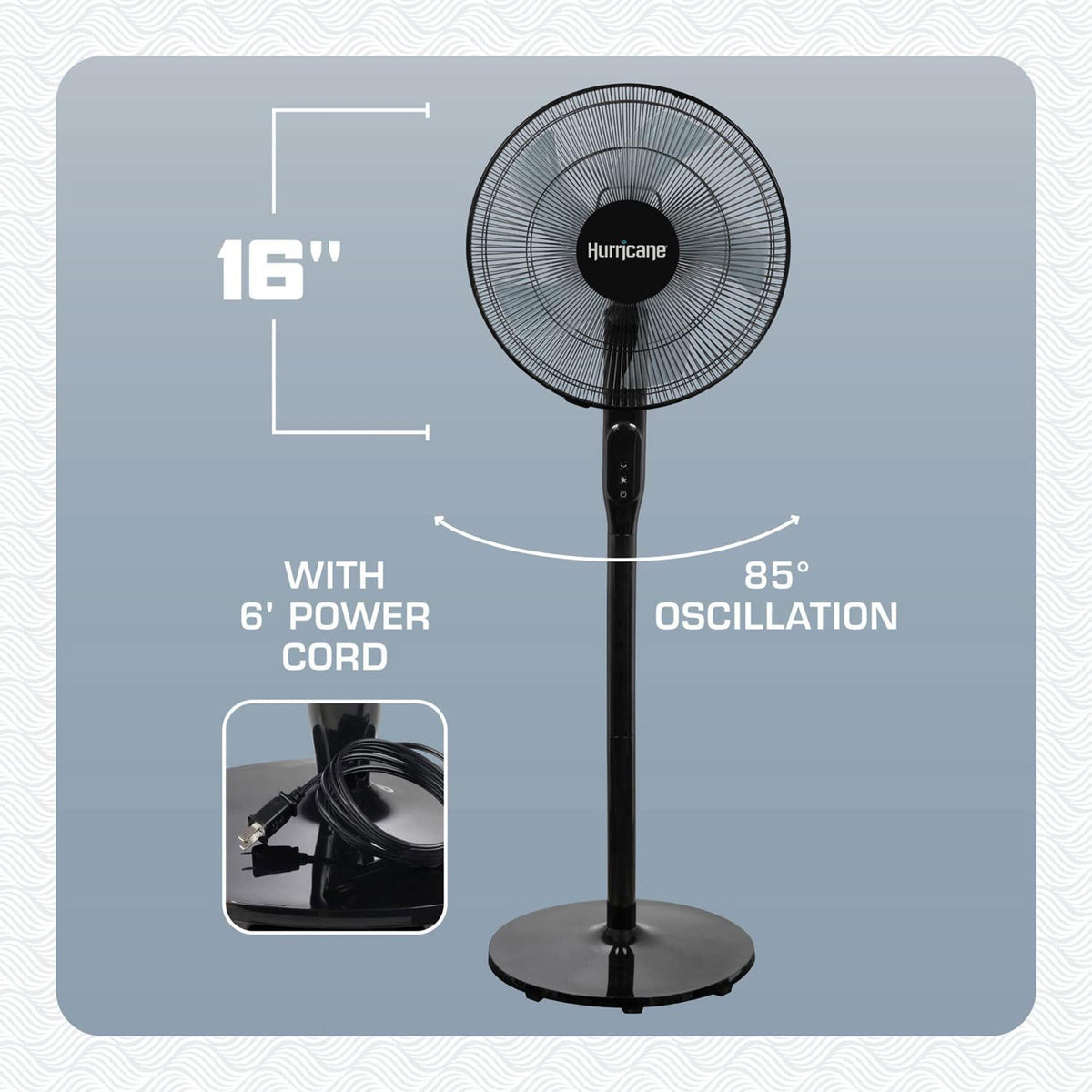 2 Pack Oscillating Pedestal Stand Fan, 12-Speed, 16", Black with Remote Control V66486