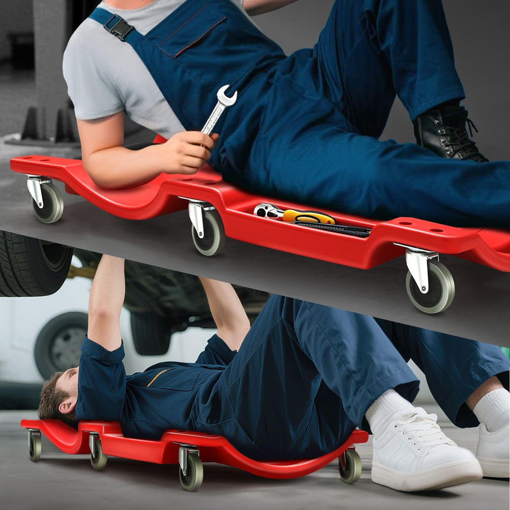 40 Inch Low Profile Rolling Creeper with Padded Headrest O75707