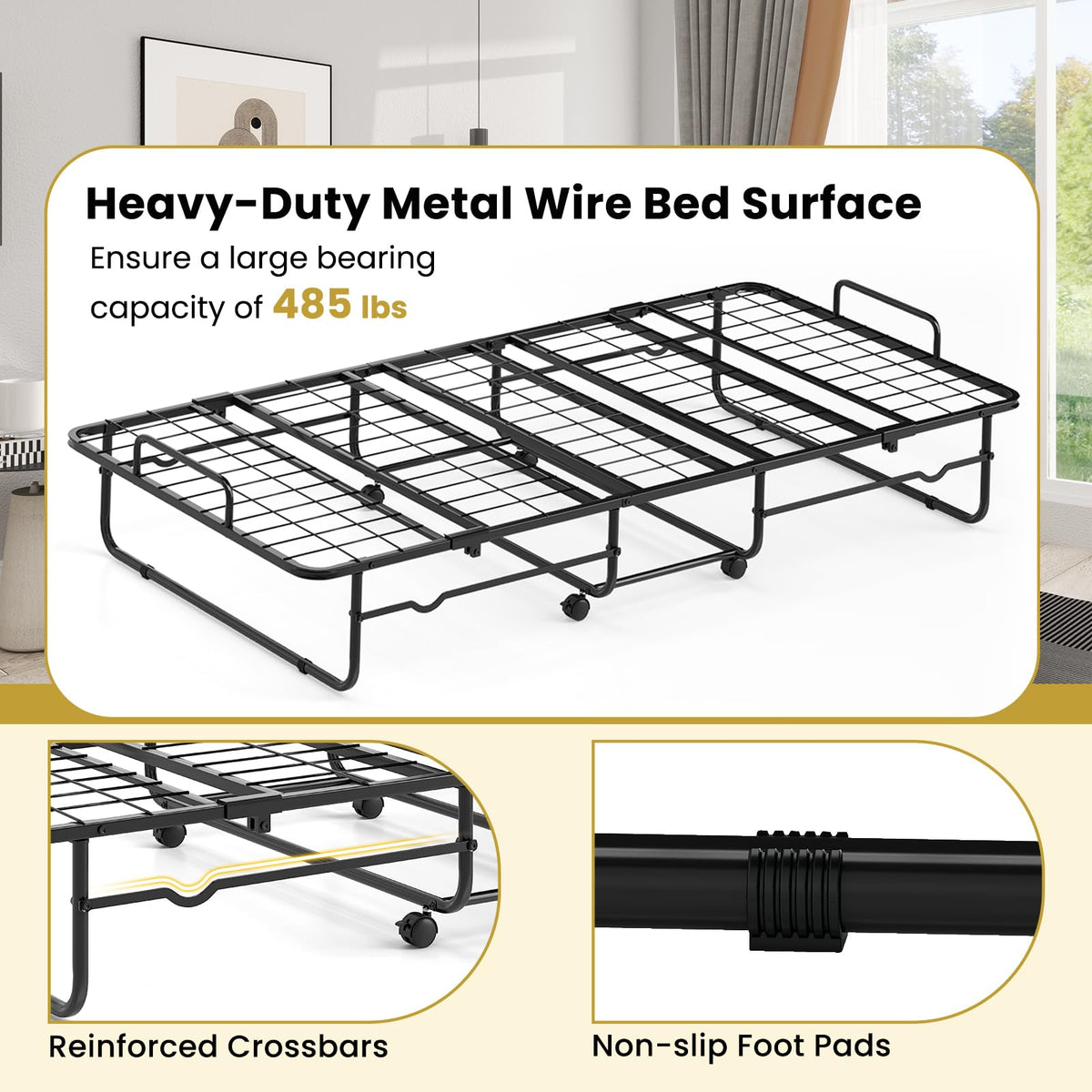 Twin Folding Bed with Mattress N94766