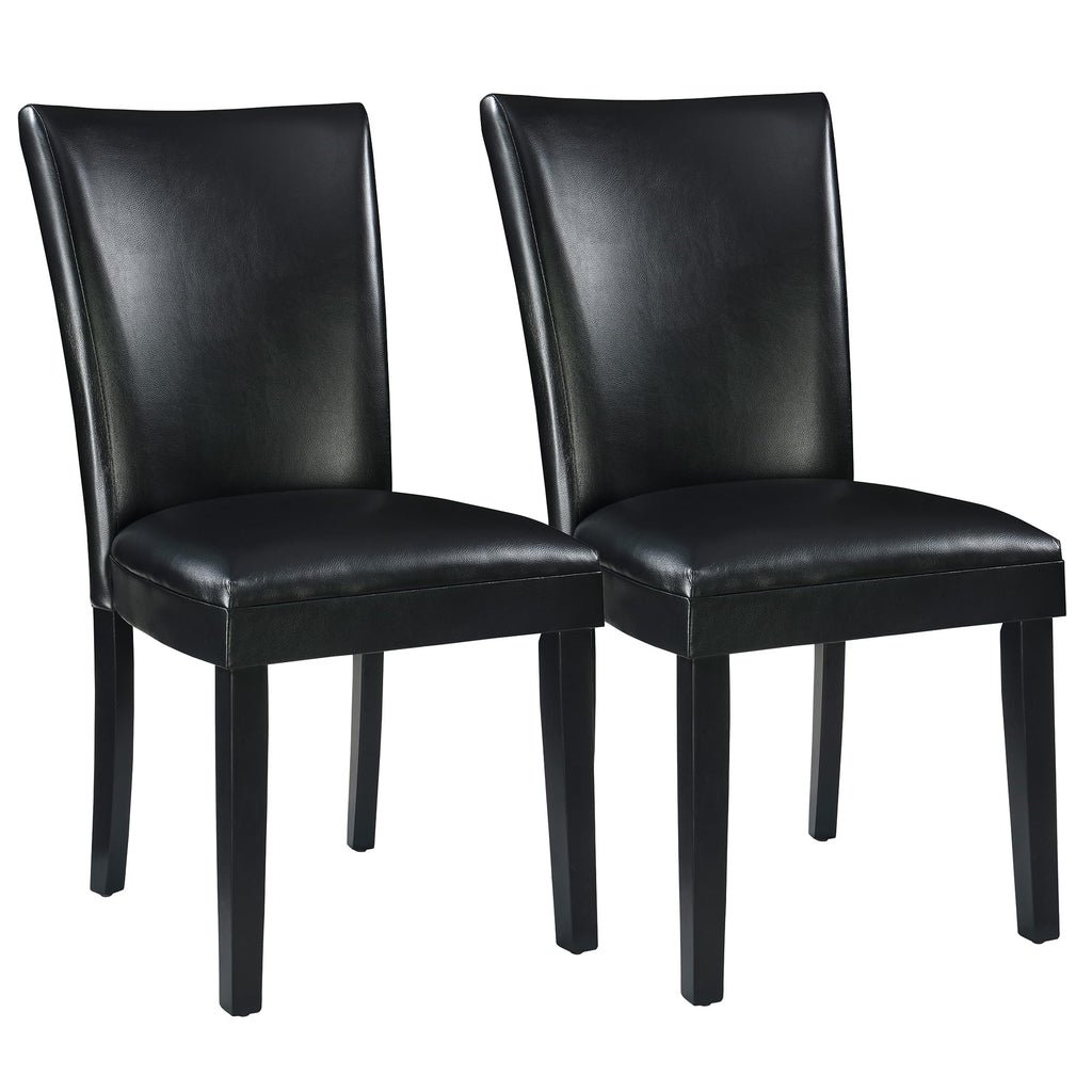 Set of 2 Faux Leather Upholstered Dining Chairs with Solid Wood Legs N827