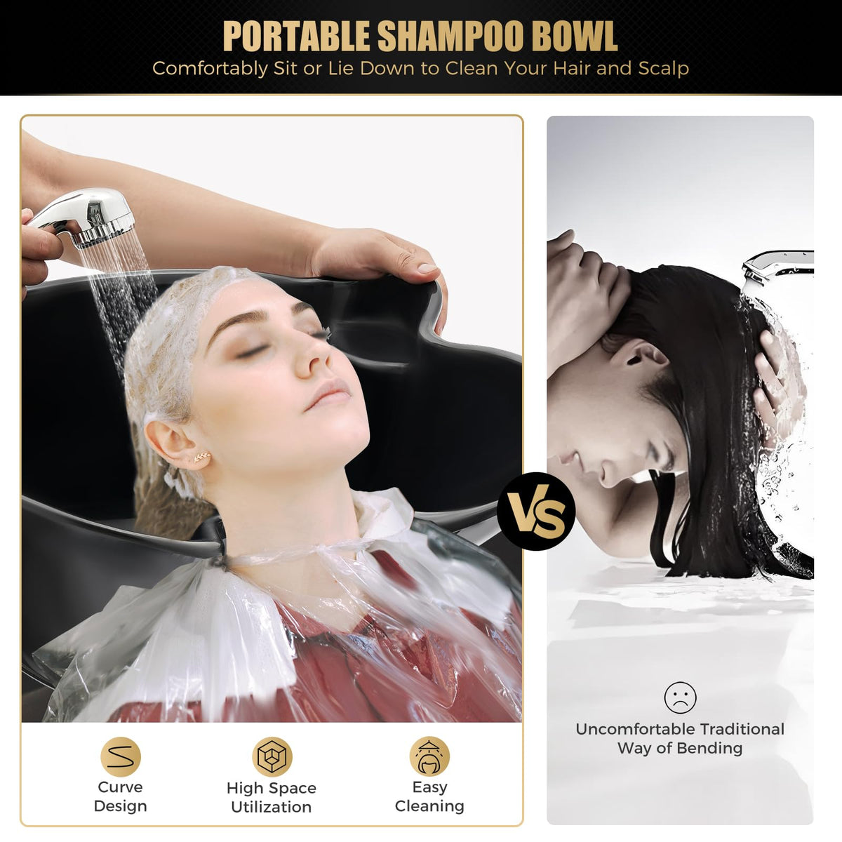 Portable Shampoo Basin Adjustable with Electric Pump V797901