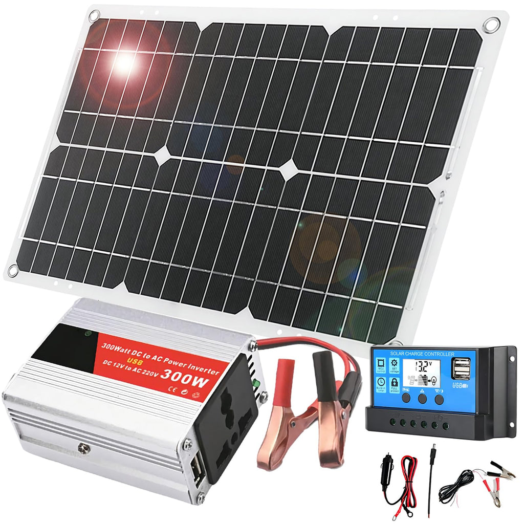 300W Off-Grid Solar Inverter Kit with 30A PWM Controller X6395