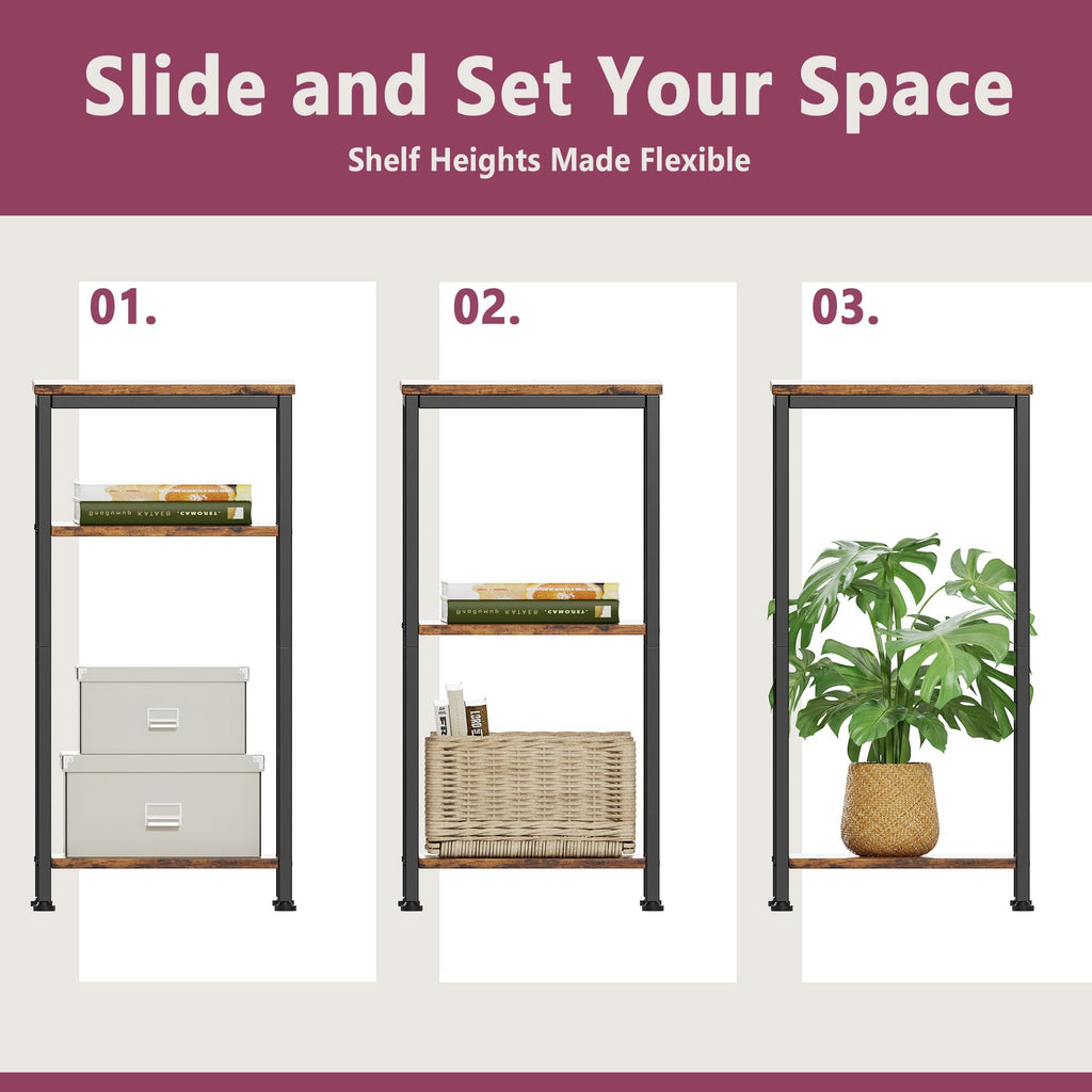 3 Tier End Table with Storage Shelves B3363