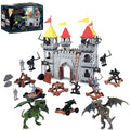 Medieval Castle Toy Building Set with Cavalry and Arrow Tower Q54070
