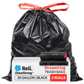 30 Gallon Black Drawstring Trash Bags 150 Count G265060