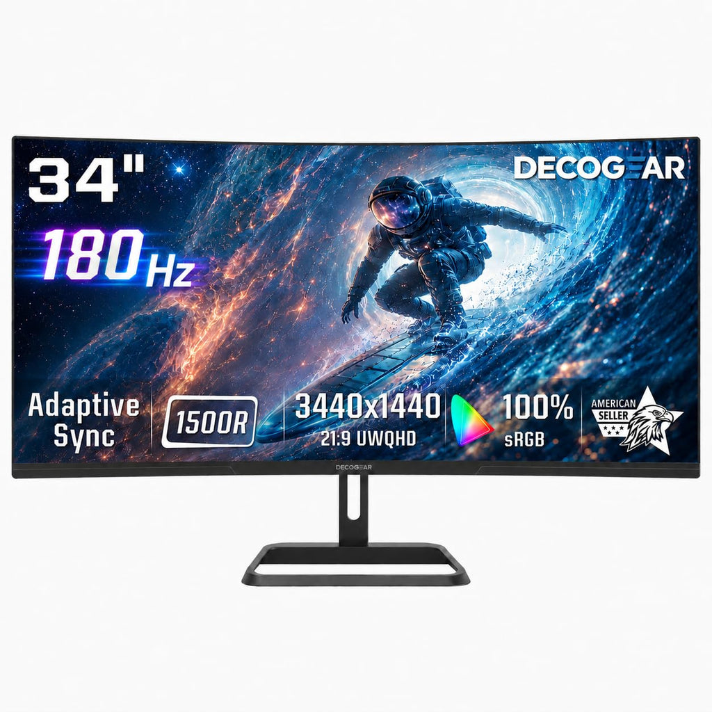 34” Curved Ultrawide Gaming Monitor 180Hz 3440×1440 S863450