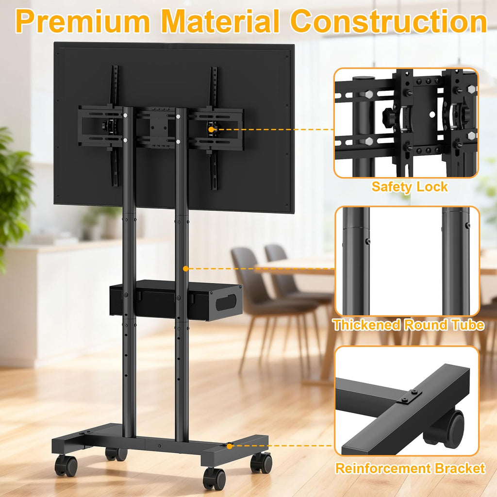 Rolling TV Stand with Drawer for 32-75 Inch TVs P5660