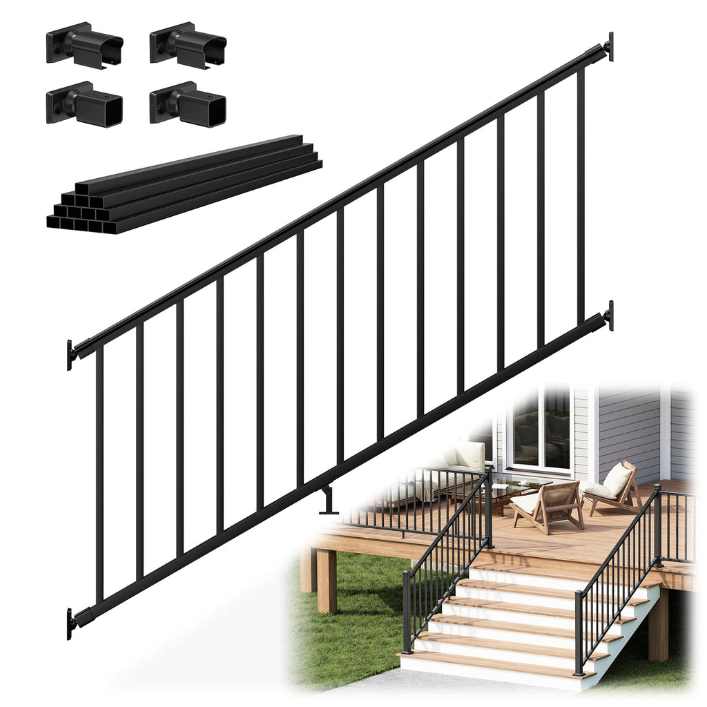 Black Aluminum Deck Railing Kit M409