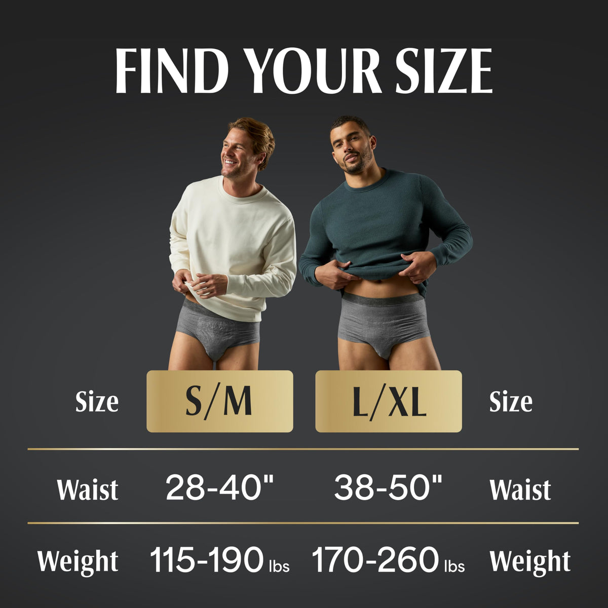 L/XL Incontinence Underwear for Men, 12 Count Q822849