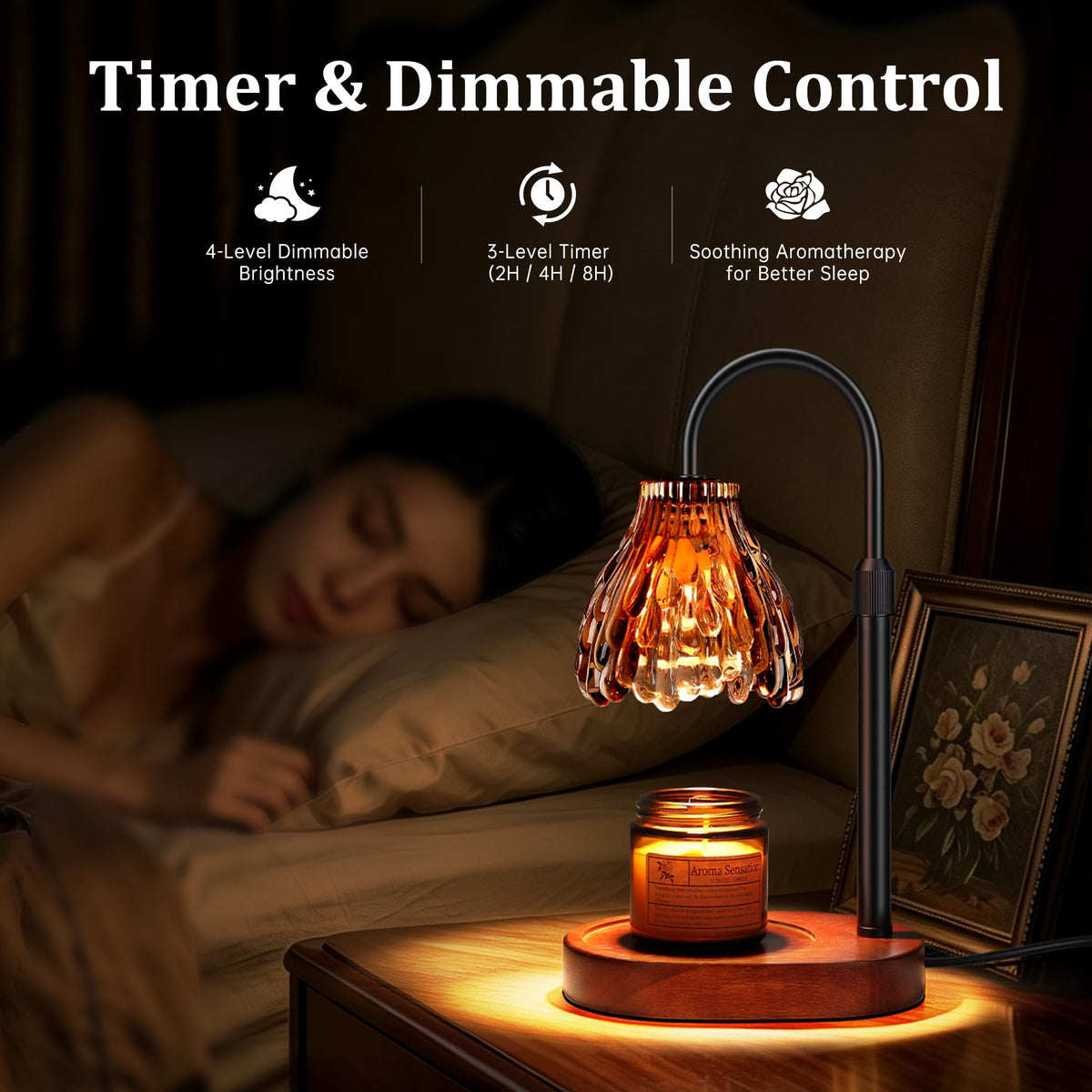 Candle Warmer Lamp with Timer Dimmable D2346