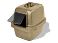 Large Enclosed Sifting Cat Pan with Odor Door, Hooded, Beige N7280