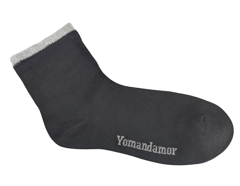 6 Pairs Bamboo Rayon Breathable Quarter Socks with Seamless Toe B44082