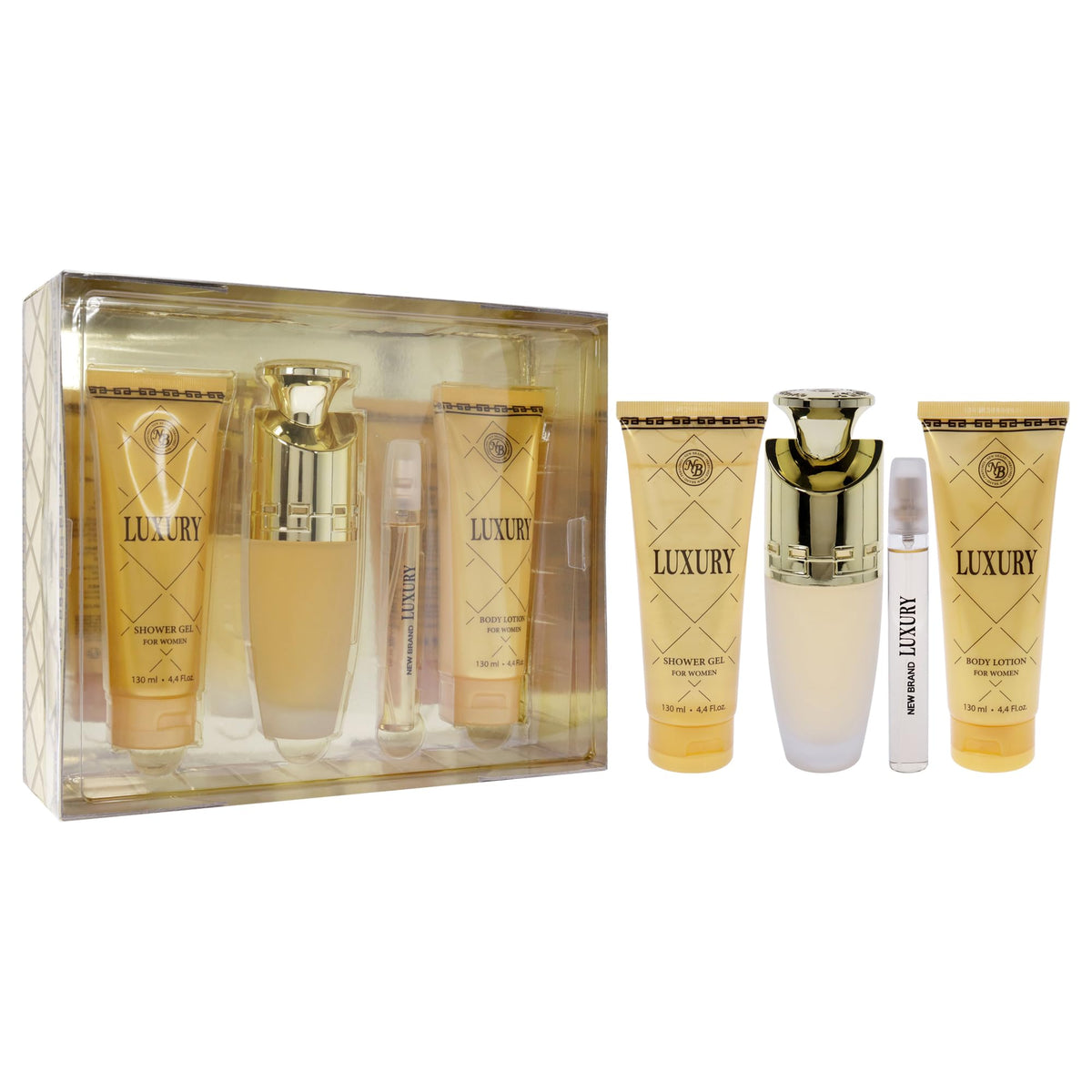 4 Pc Gift Set 3.3oz EDP Spray 4.4oz Shower Gel 4.4oz Body Lotion 0.5oz EDP Spray D59982