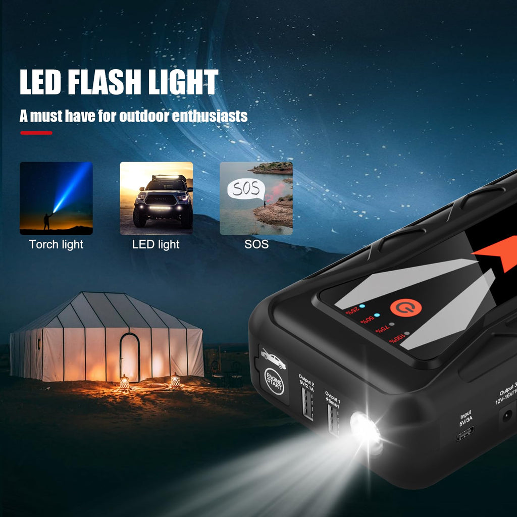 12V Car Jump Starter, 16800mAh J259523
