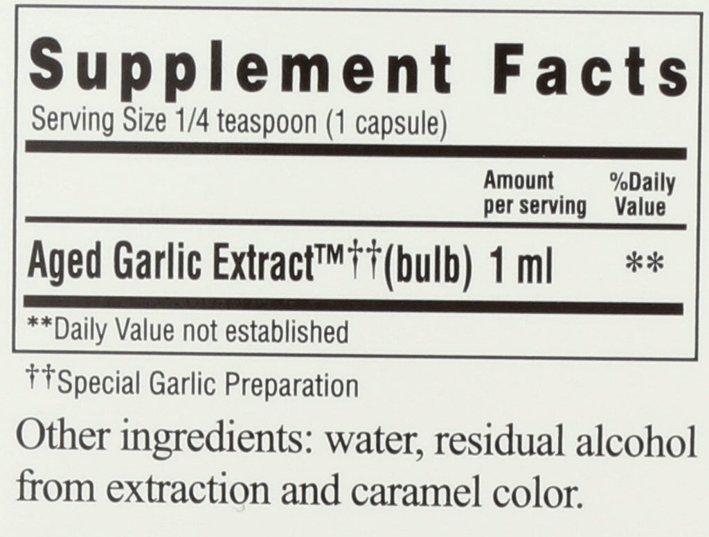 Aged Garlic Extract Liquid 4 Ounces C815