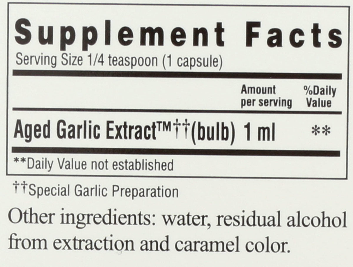 Aged Garlic Extract Liquid 4 Ounces C815