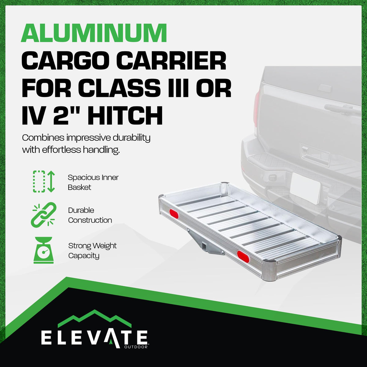 Aluminum Hitch Cargo Carrier Tray 550 lb Capacity J919
