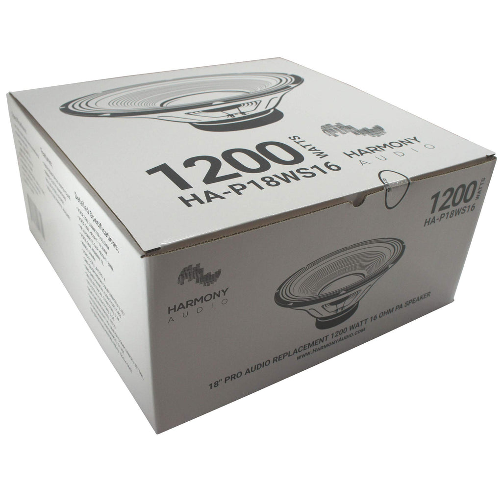 18" PA Replacement Subwoofer 1200W 16 Ohm Woofer V9316