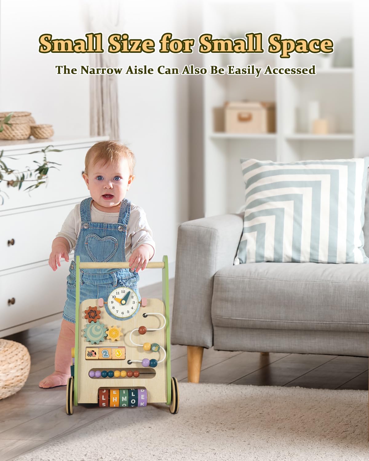 Wooden Push Walker with Wheels S925382
