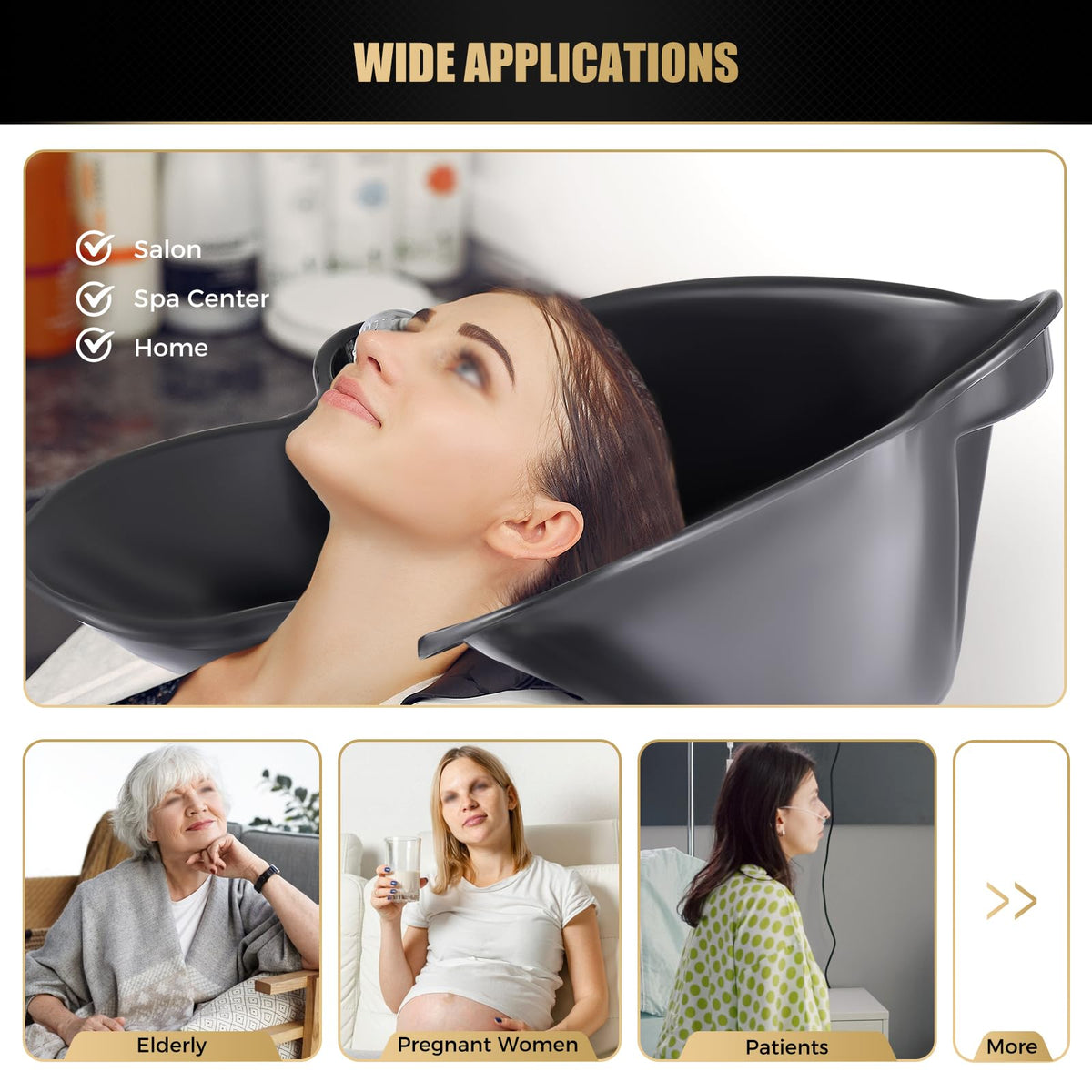 Portable Shampoo Basin Adjustable with Electric Pump V797901
