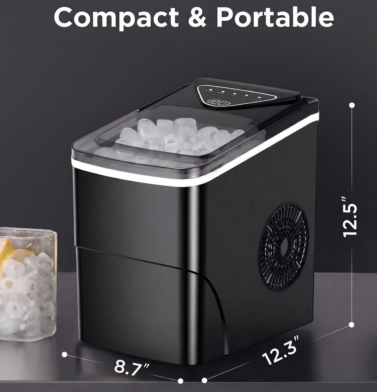 Countertop Ice Maker with 2 Ice Sizes C533
