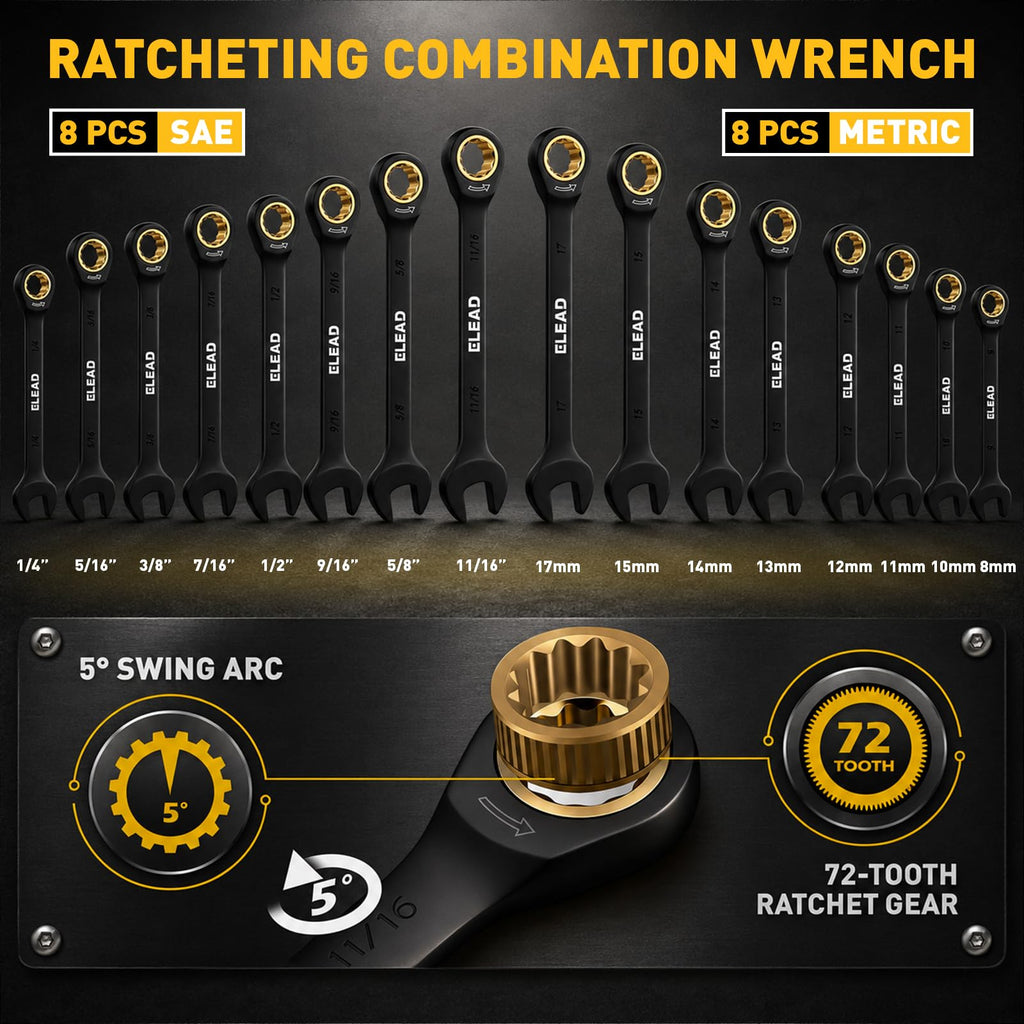 148-Piece SAE/Metric Mechanics Tool Set G8215