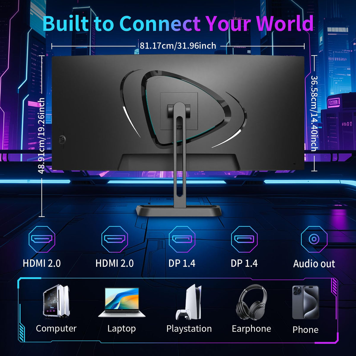 34” Curved Ultrawide Gaming Monitor 180Hz 3440×1440 S863450