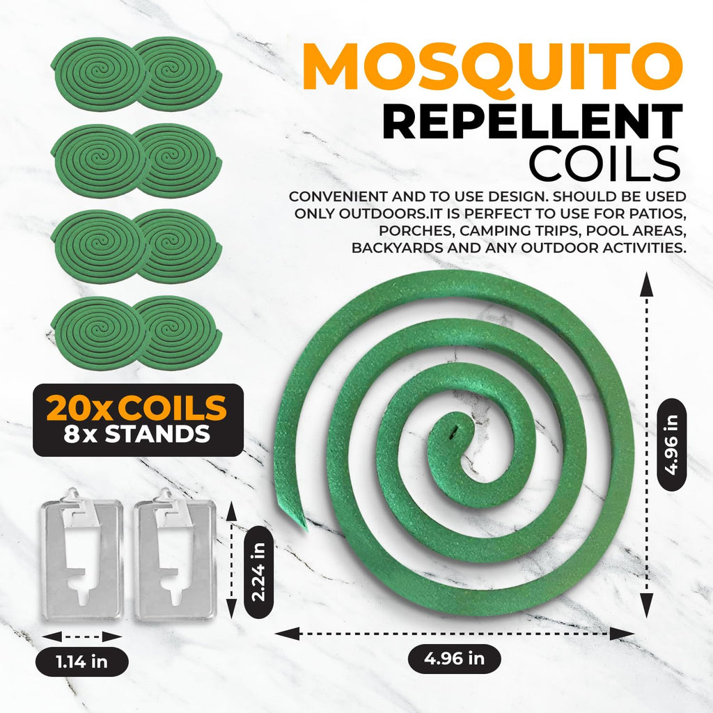 Mosquito Repellent Coils 20 Coils 8 Coil Stands M55932