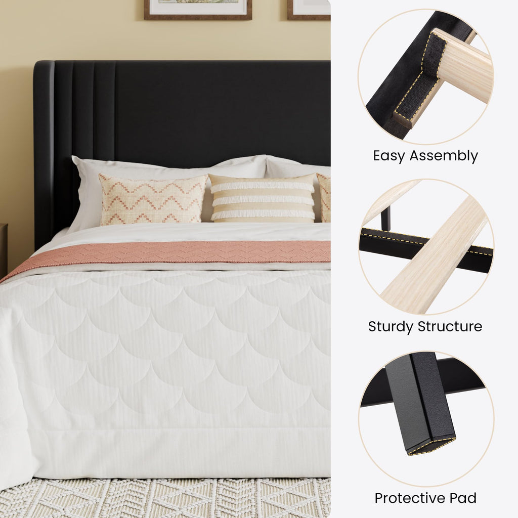 Queen Velvet Upholstered Bed Frame F967