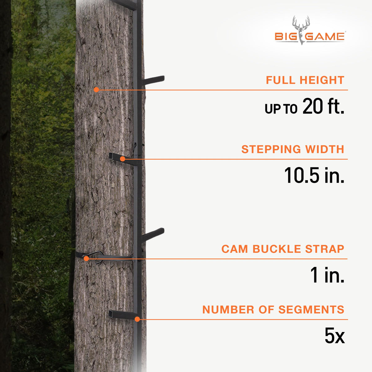 20 Feet Tall Steel Tree Climbing System (2 Pack) T215950