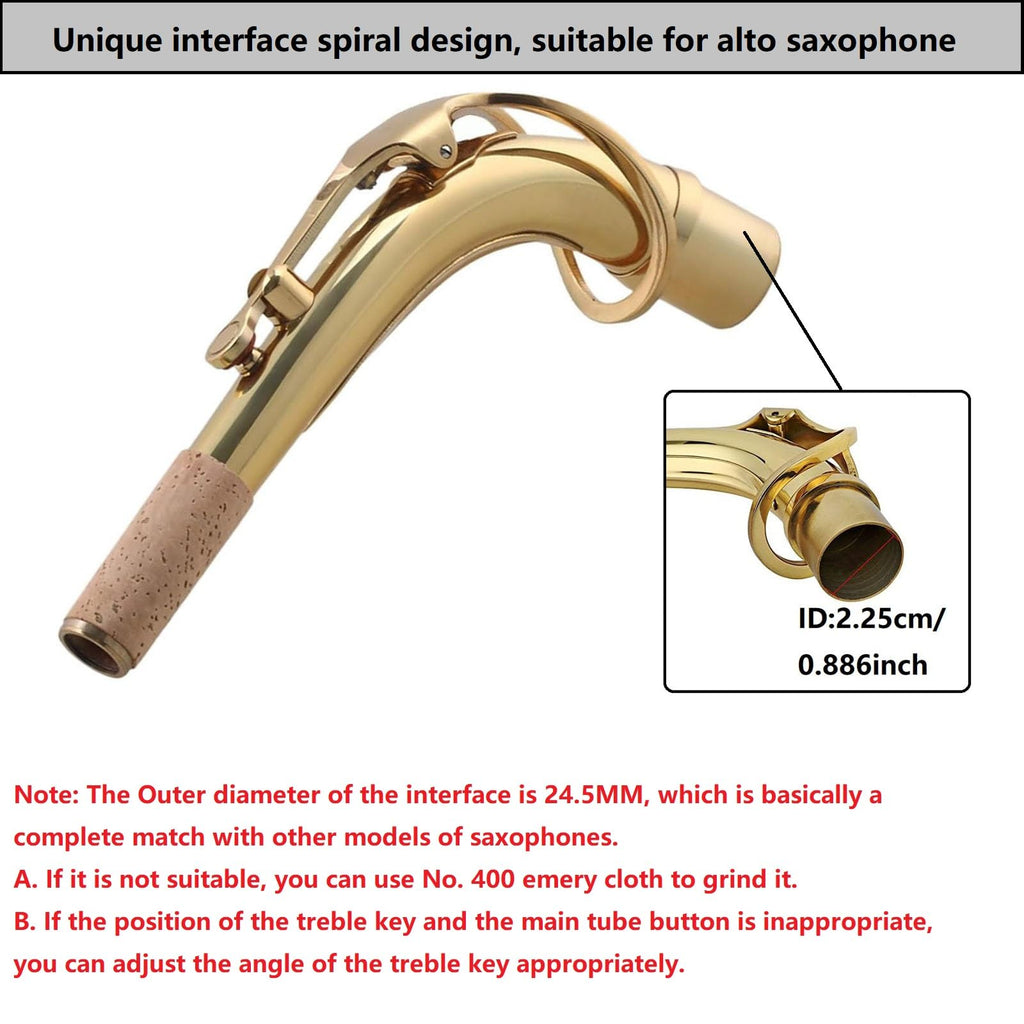 Brass Bend Neck Alto Saxophone 24.5mm L706