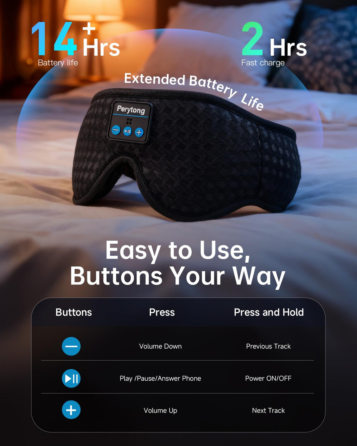 Bluetooth Sleep Mask with Headphones Q835468