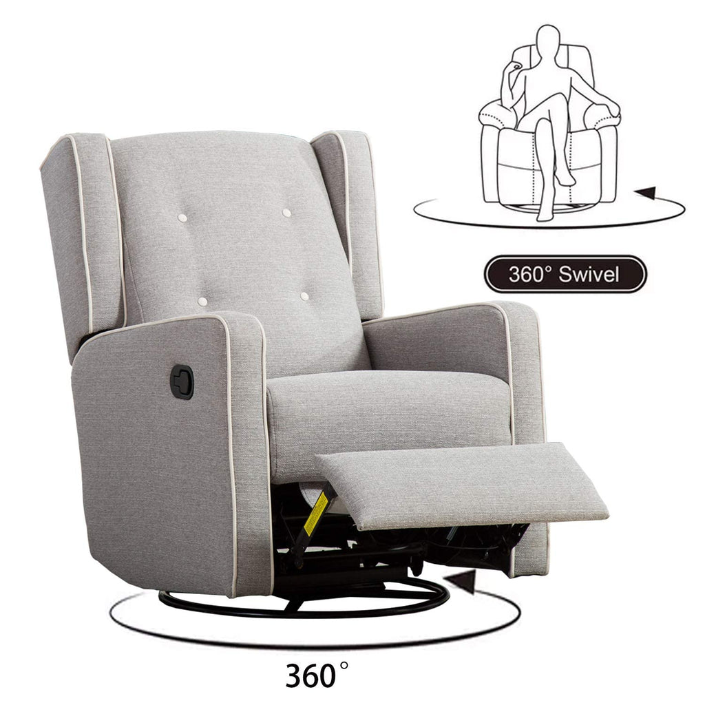 Grey Swivel Rocker Recliner Chair P69146