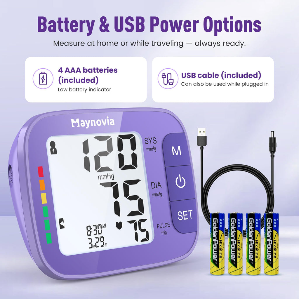 Upper Arm Blood Pressure Monitor 8.6-16.5 in Cuff Purple M678441