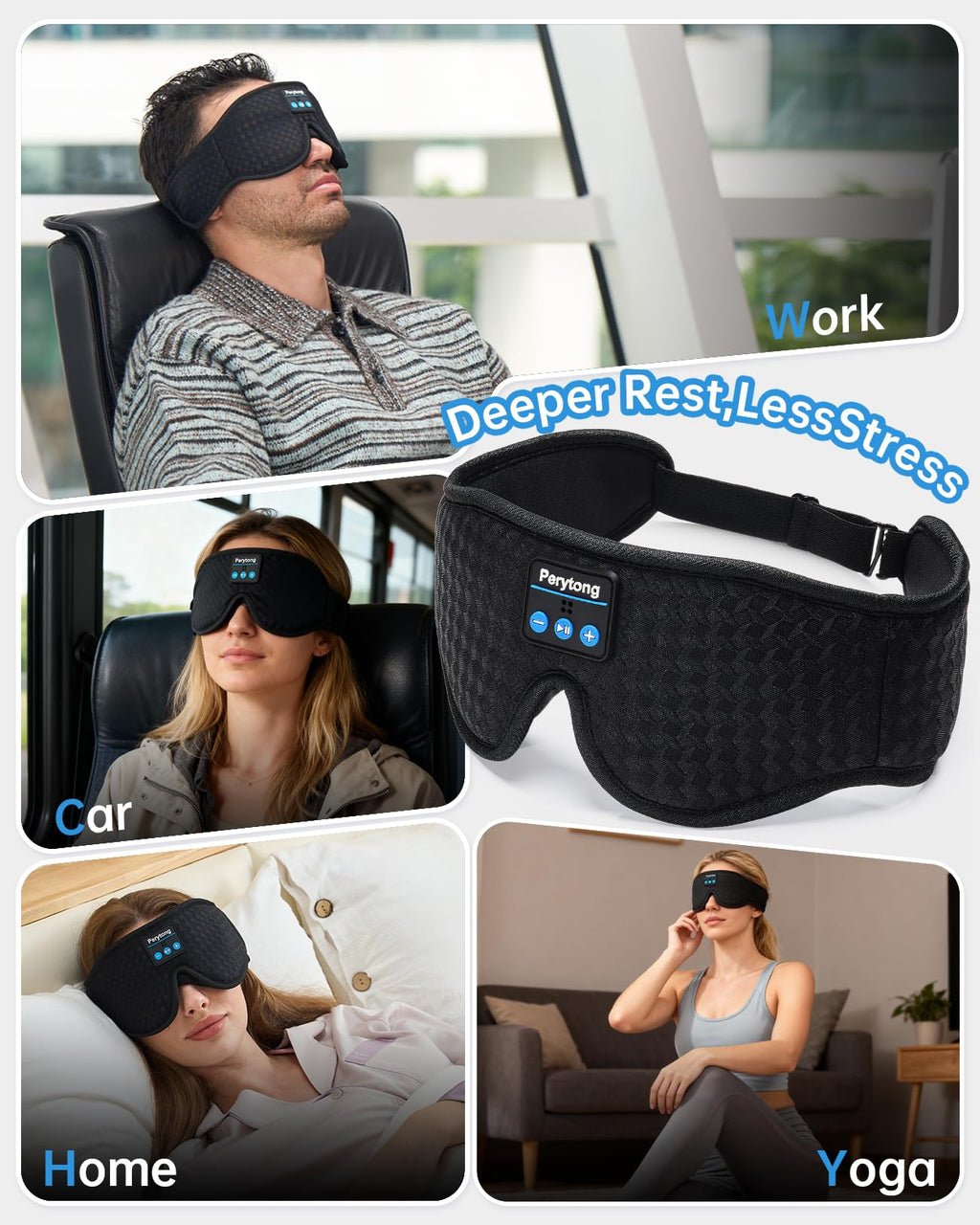 Bluetooth Sleep Mask with Headphones Q835468