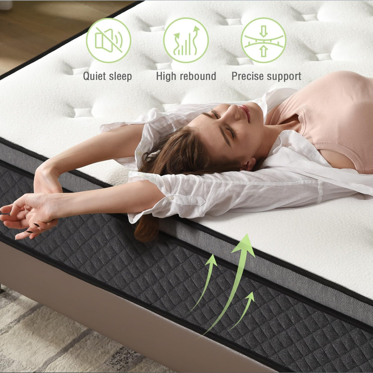 Full Size 12 Inch Hybrid Gel Memory Foam Mattress P556