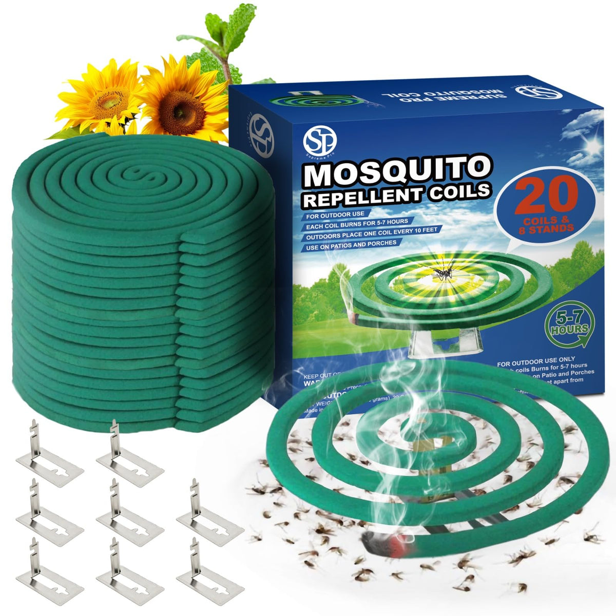 Mosquito Repellent Coils 20 Coils 8 Coil Stands M55932