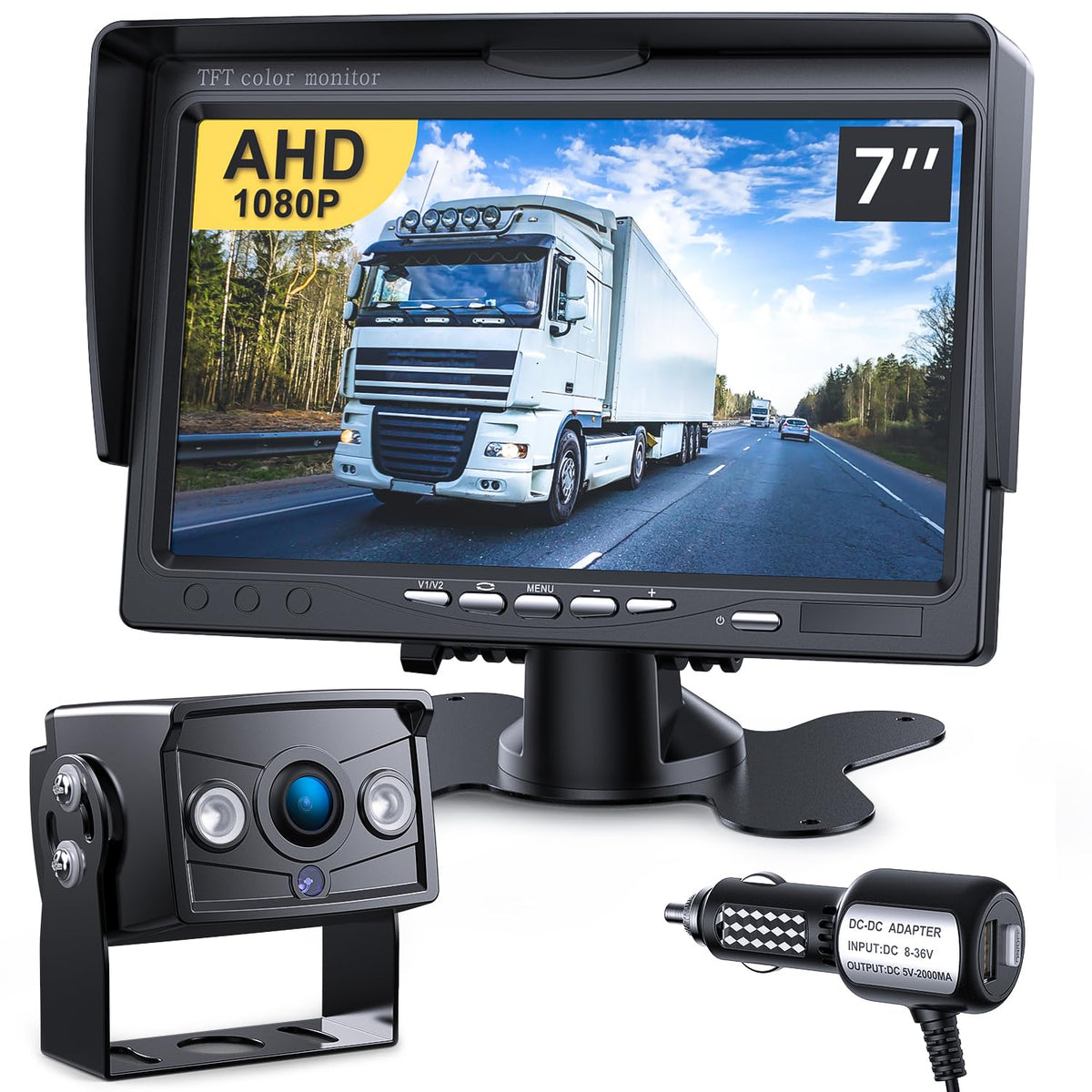 Wired RV Backup Camera with 7" 1080P IPS Monitor W577