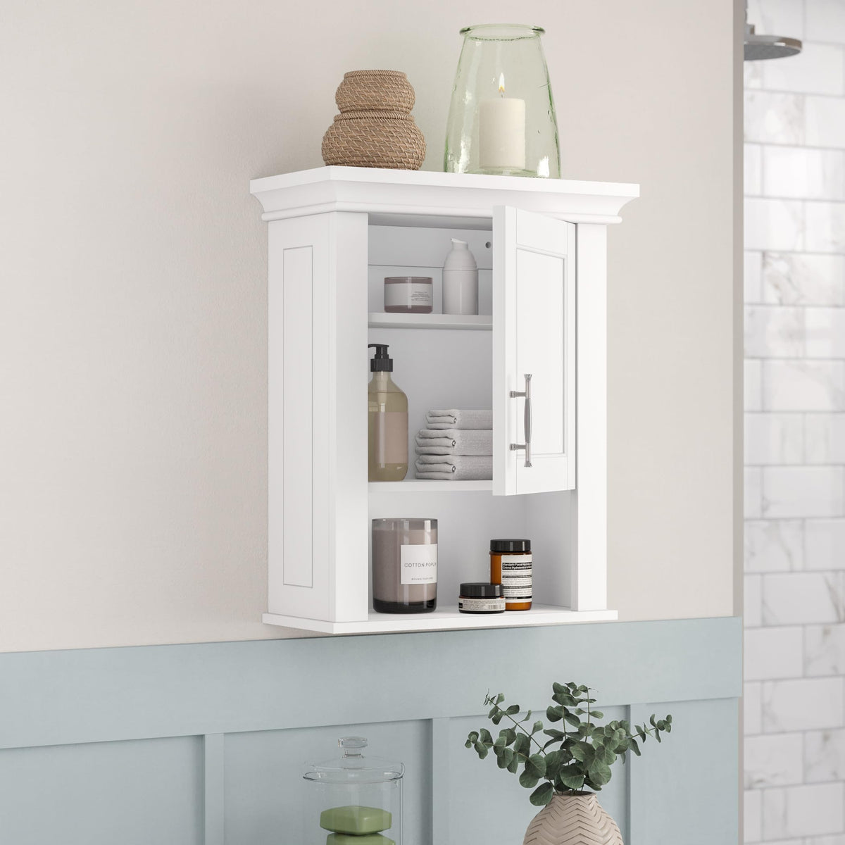 White Wall Mount Medicine Cabinet X479966