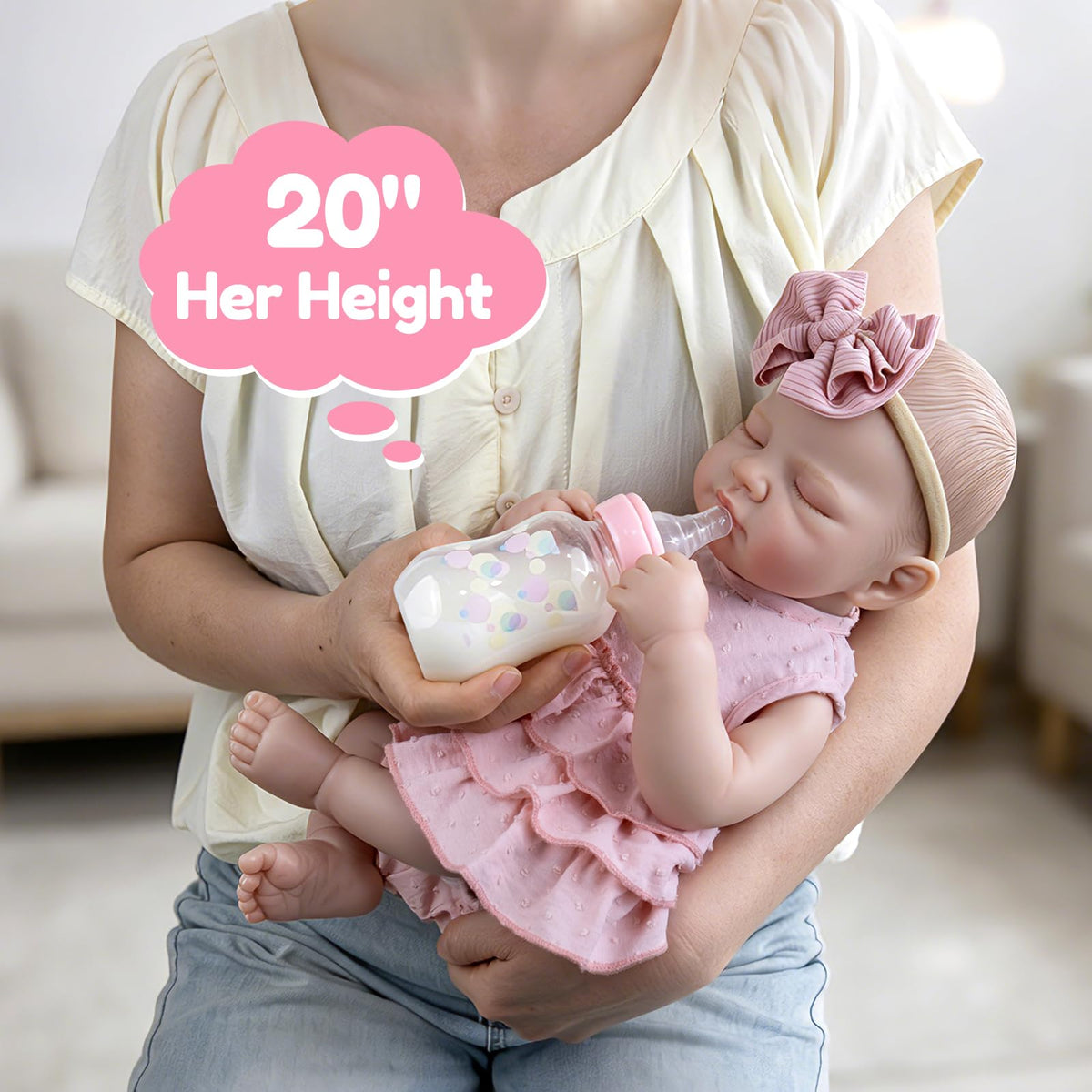 20-Inch Sleeping Newborn Girl Doll T364