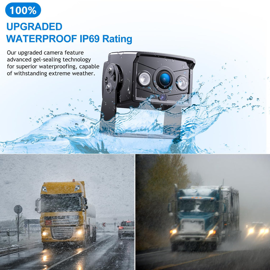 Wired RV Backup Camera with 7" 1080P IPS Monitor W577