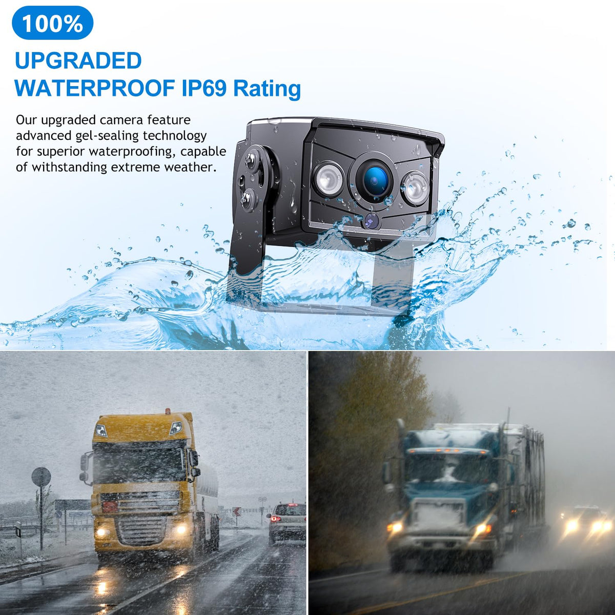Wired RV Backup Camera with 7" 1080P IPS Monitor W577