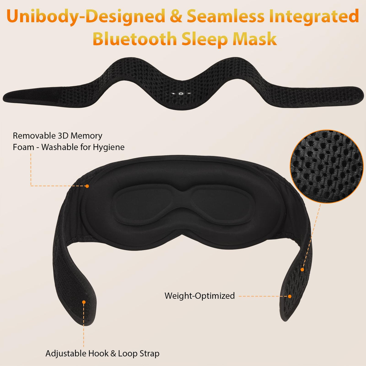 Sleep Mask with Bluetooth Headphones I7854