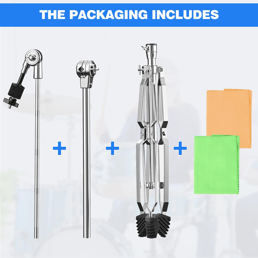 Adjustable Boom Cymbal Stand with Double Braced Legs O3873
