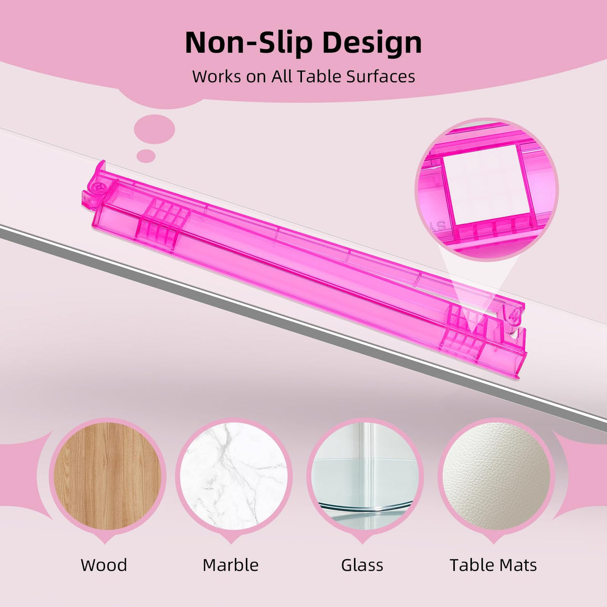Clear Mahjong Racks with Pushers, 4-Pack Non-Slip Acrylic R4840