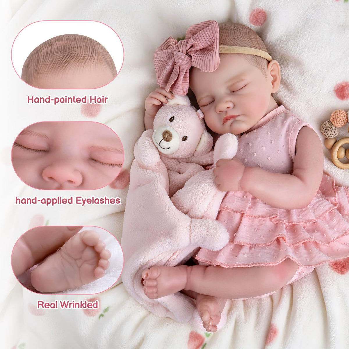 20-Inch Sleeping Newborn Girl Doll T364